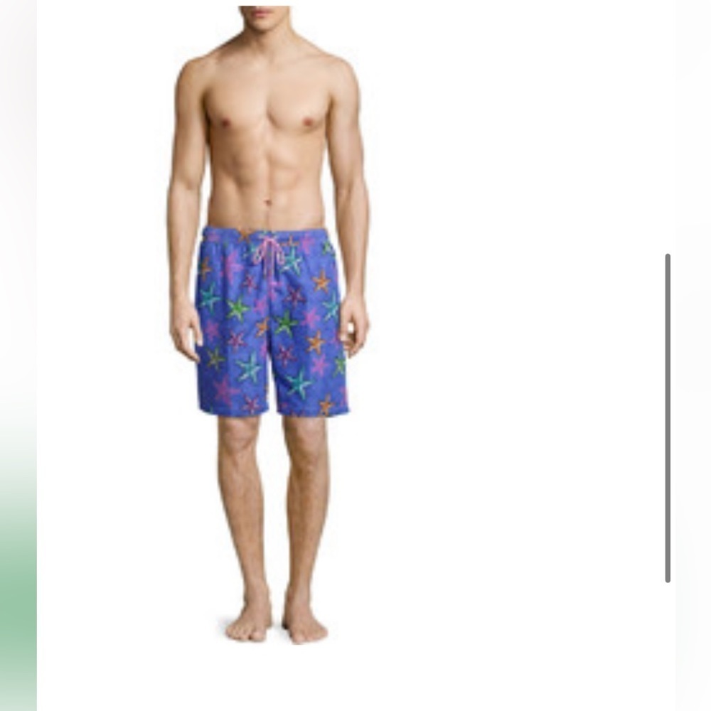 Peter Millar Swim Trunks Shorts Purple Sea Star Starfish print size large